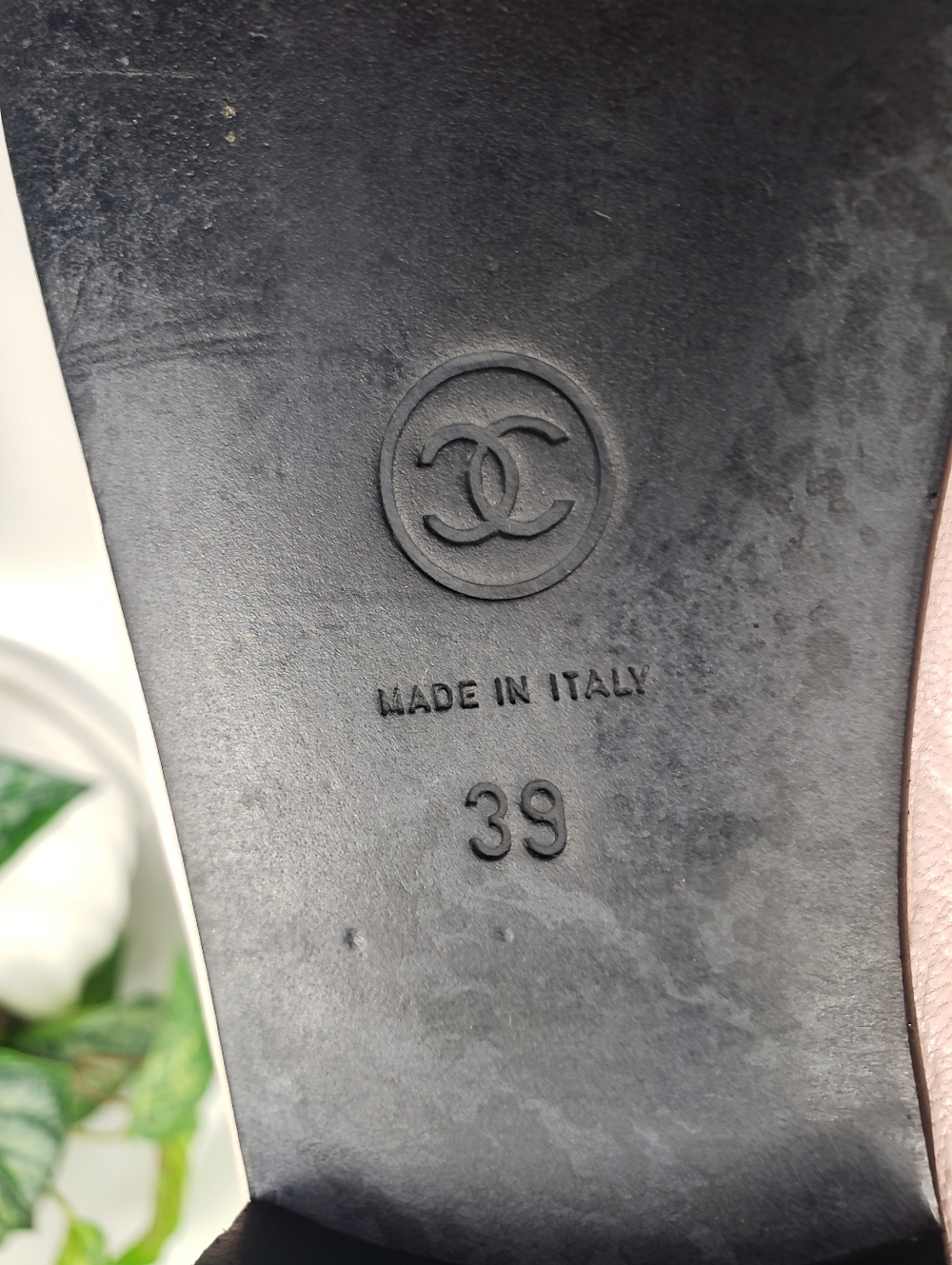 CHANEL Pink w/ Black Toe & Bow Ballet RARE Color - Luxury Vintage Leather 39/8.5 - Picture 12 of 14